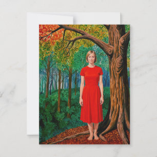 “Holly’s Portrait” - A bright dress for Nature  Postcard