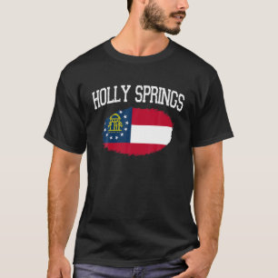 HOLLY SPRINGS GA GEORGIA Flag Vintage USA Sports M T-Shirt