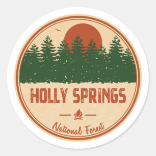 Holly Springs National Forest Classic Round Sticker
