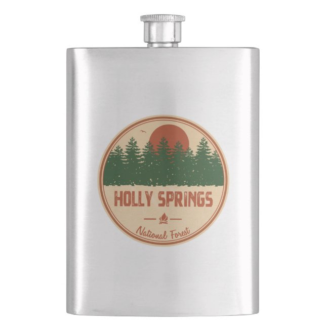 Holly Springs National Forest Hip Flask (Front)