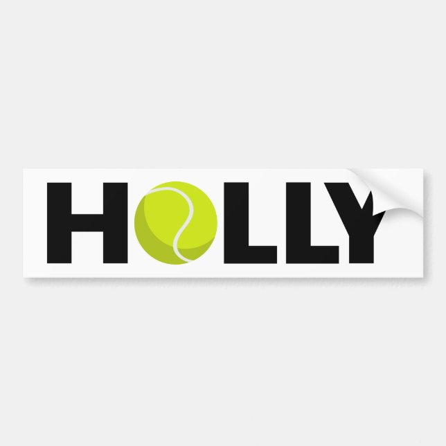 Holly Tennis Bumper Sticker (Front)