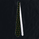 Holly Tie<br><div class="desc">This sharp tie,  featuring colourful hand-painted images of holly against a black background,  is both festive and stylish. What a great gift for your dad,  boyfriend,  or any other cool tie wearer in your life.</div>
