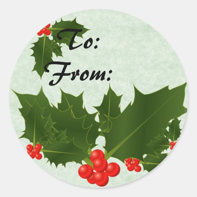 Holly To and From Stickers (Front)
