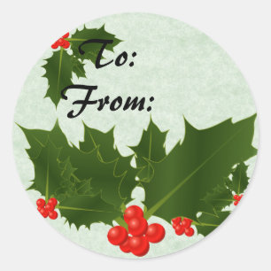 Holly To and From Stickers