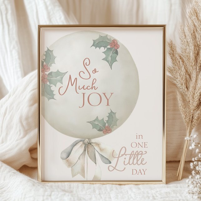 Holly Vintage Balloon Birthday So Much Joy Sign (Creator Uploaded)