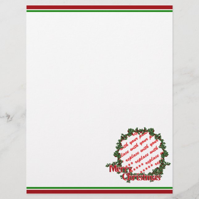 Holly Wreath Circle Photo Frame (Front)