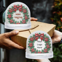 Holly Wreath Red Ribbon Customer Appreciation Gift