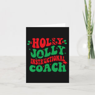 Holly Xmas Jolly Instructional Coach Christmas Coa Card