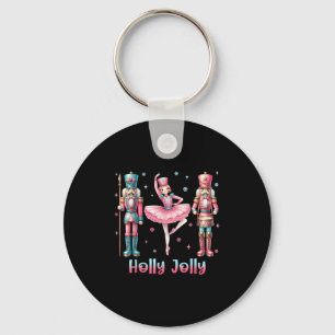Holly Xmas Jolly Nutcracker Squad Christmas Women  Key Ring