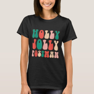 Holly Xmas Jolly Stman Retro Groovy Christmas Paja T-Shirt
