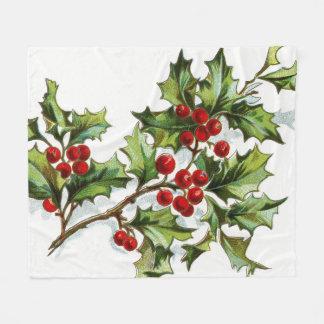 HollyBerries20150801 Fleece Blanket