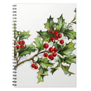 HollyBerries20150801 Spiral Notebook
