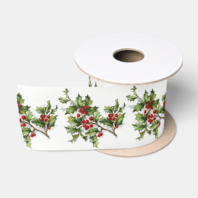 HollyBerries20150802 Satin Ribbon (Spool)