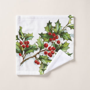 HollyBerries 001 Wash Cloth