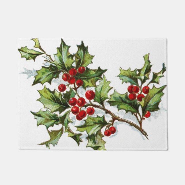 HollyBerries 002 Doormat (Front)