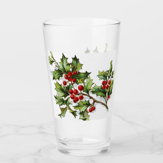 HollyBerries 002 Glass (Front)