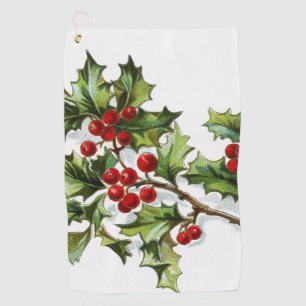 HollyBerries 002 Golf Towel