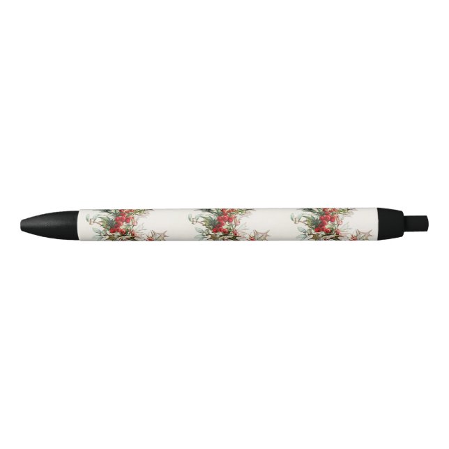 HollyBerries 004 Black Ink Pen (Front)