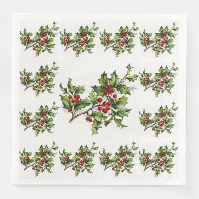 HollyBerries 014 Napkin (Front)