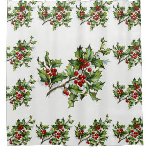 HollyBerries 014 Shower Curtain