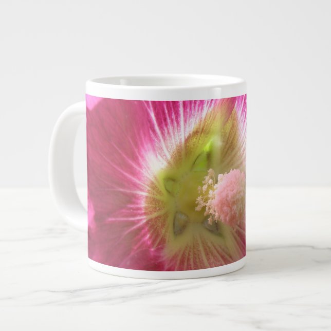 Hollyhock Deep Pink Mug (Front Left)