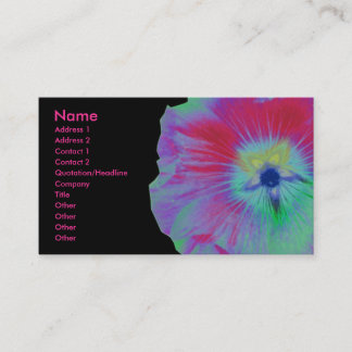 Hollyhock Flower Customisable Business Card