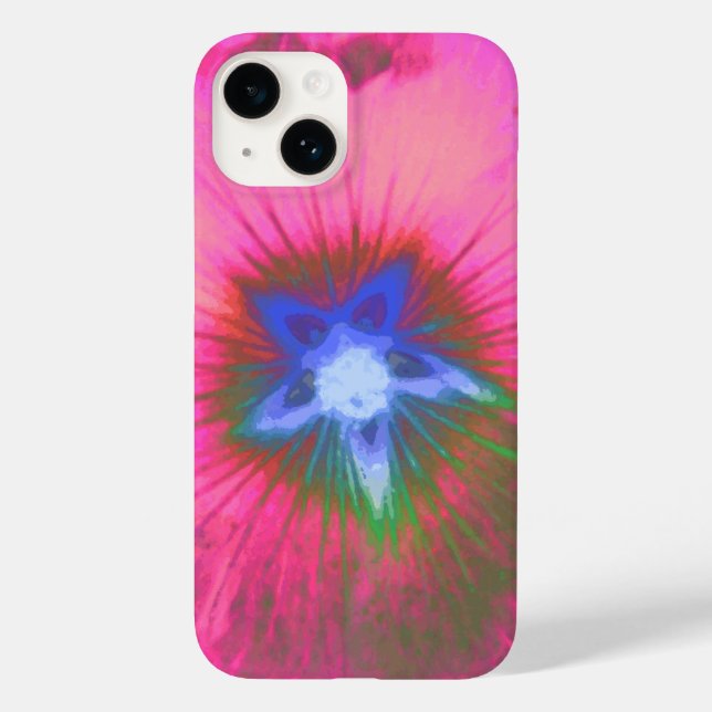 Hollyhock Flower Pink Velvet Case-Mate iPhone Case (Back)