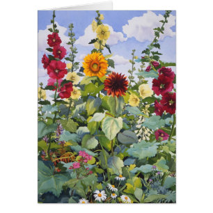 Hollyhocks and Sunflowers 2005