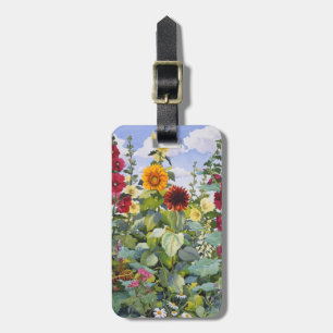 Hollyhocks and Sunflowers 2005 Luggage Tag