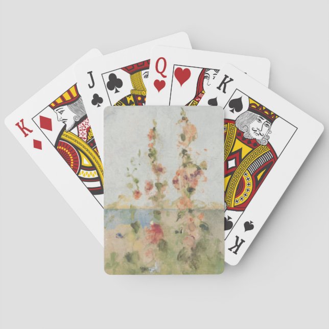 Hollyhocks by the Sea Playing Cards (Back)