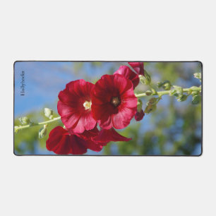 Hollyhocks desk mat