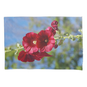 Hollyhocks pillow case