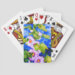 Hollyhocks Playing Cards