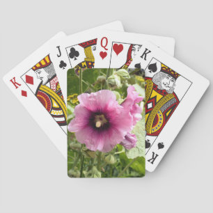 HOLLYHOCKS PLAYING CARDS