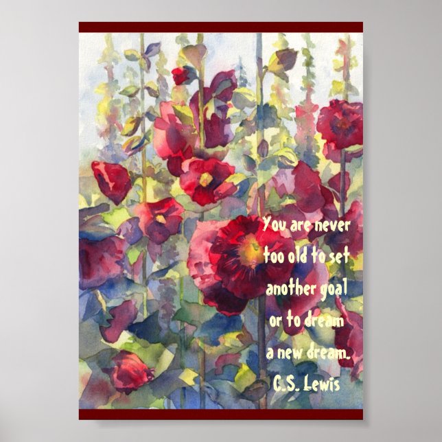 Hollyhocks Poster/Print Poster (Front)