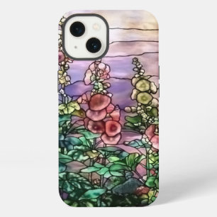 Hollyhocks Vintage Floral Tiffany Stained Glass iPhone 13 Case