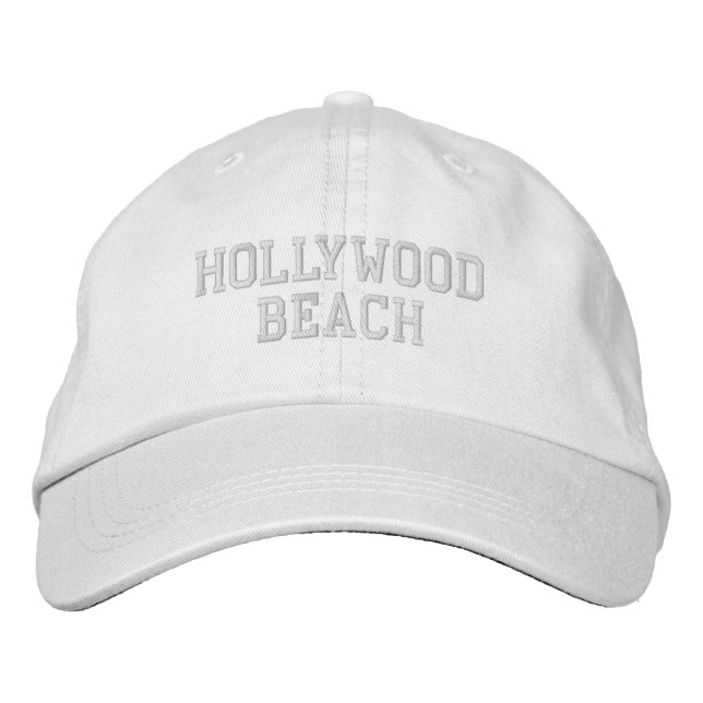 Hollywood Beach Florida Embroidered Baseball Hat (Front)