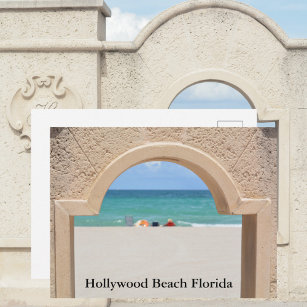 Hollywood Beach Florida Photographic Postcard