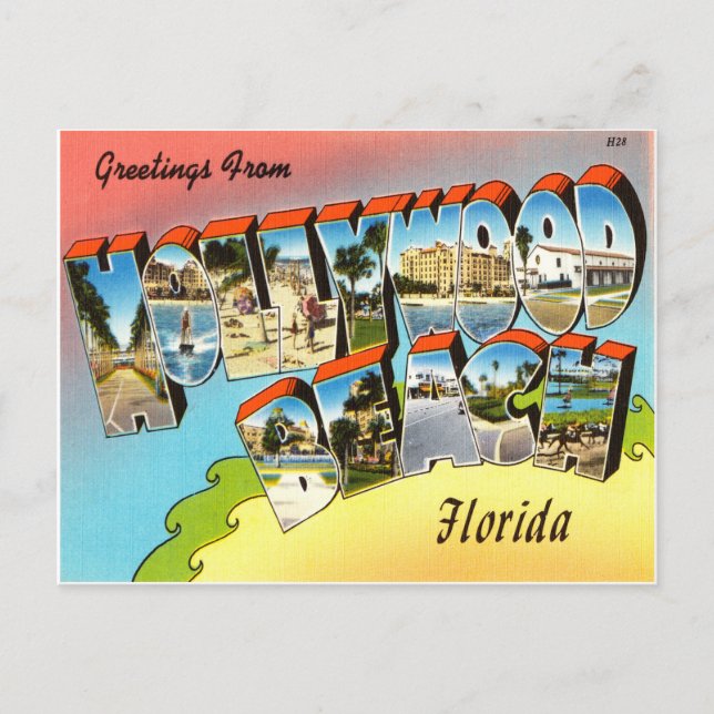 Hollywood Beach Florida Postcard (Front)