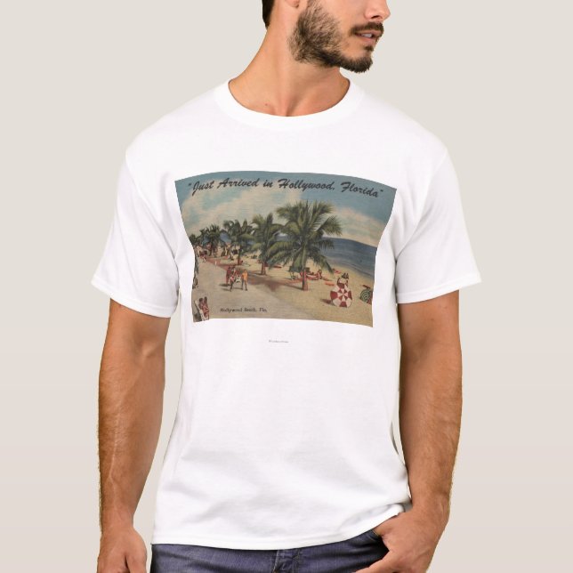 Hollywood Beach, Florida - View of Beach T-Shirt (Front)