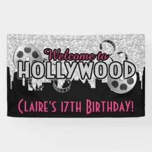 Hollywood Birthday Banner