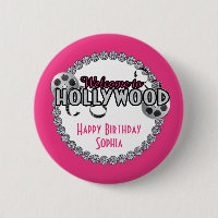 Hollywood Birthday Button