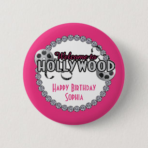 Hollywood Birthday Button