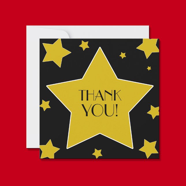 Hollywood Birthday Party Movie Stars Thank You Card (Creator Uploaded)