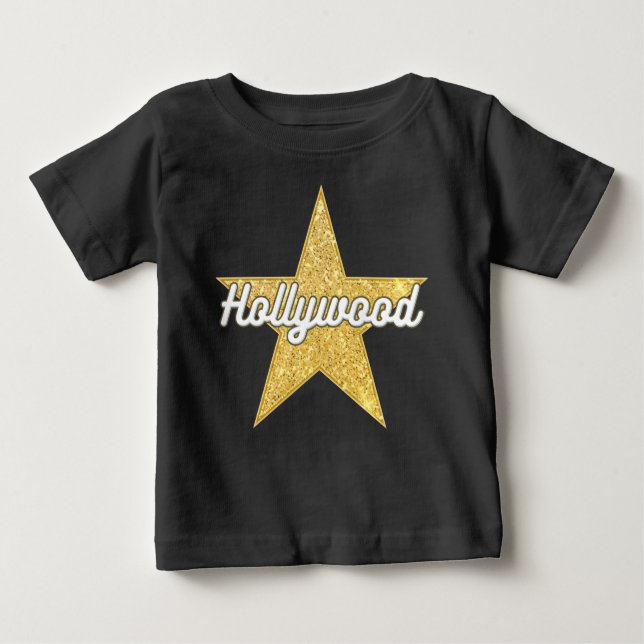 Hollywood Boulevard Script and Star Baby T-Shirt (Front)