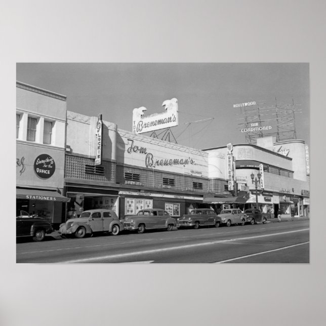 Hollywood, CA Town View Tom Breneman's Poster (Front)