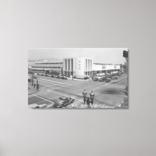 Hollywood, CA View of Radio City and NBC Studios Canvas Print