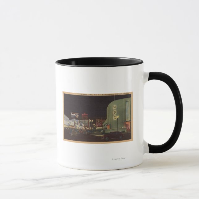 Hollywood, CA - Vine Street from Sunset Mug (Right)