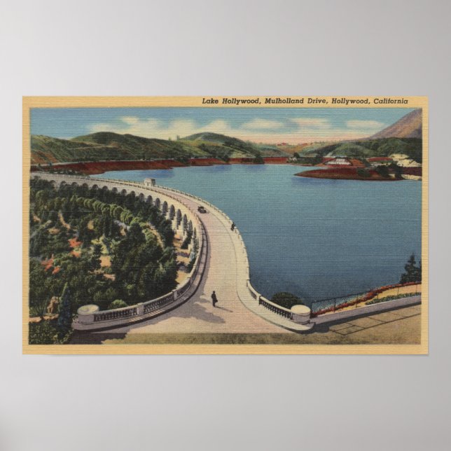 Hollywood, CALake Hollywood & Mulholland Drive Poster (Front)