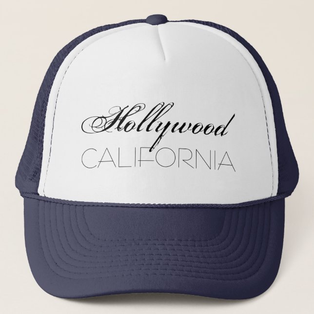 Hollywood California chic customisable Trucker Hat (Front)